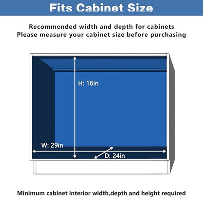 LOVMOR 2 Tier 28½"W x 21½"D, Individual Pull Organizer Kitchen Cabinet Storage - Image 4