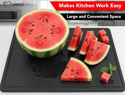 Commercial Grade Large 20 x 15 Black Cutting Board - Image 6