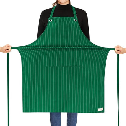 ROTANET Stripe Stretch Apron for Men Women Chef Big and Tall Large Striped by ROTANET