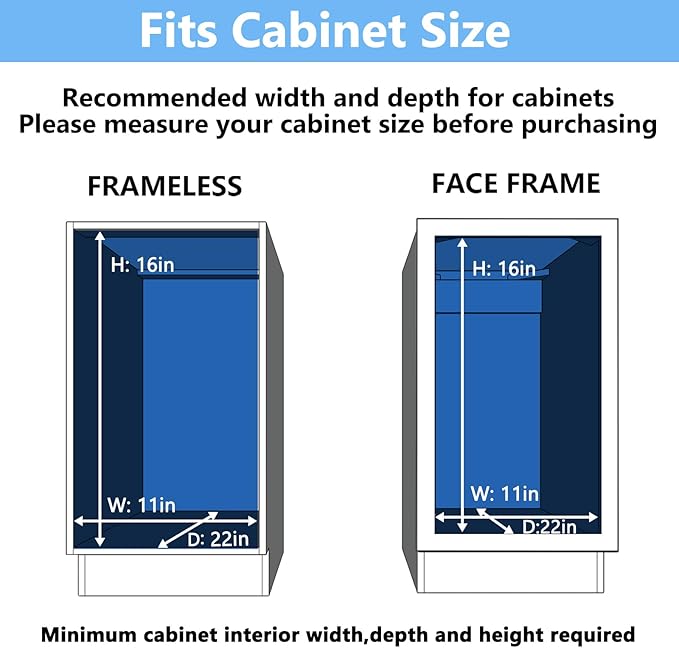 2 Tier Individual Pull Out Cabinet Organizer 10½" W x 21½" D, Heavy Duty - Image 4