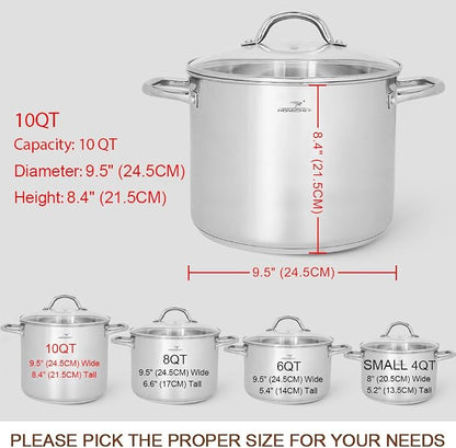 HOMICHEF 10 Quart Stock Pot - Image 4