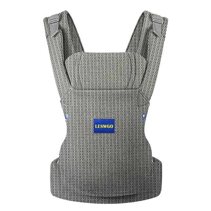 Baby Carrier Newborn to Toddler,Newborn Carrier(7-25lbs) with Head Support, Cozy Baby Wrap Carrier, with Hook&Loop for Easily Adjustable, Soft Fabric (Breathable Black) (Summer-Gray)