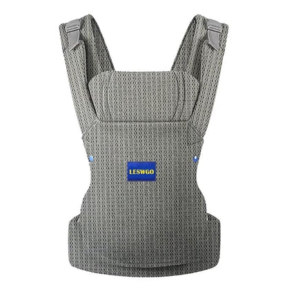 Baby Carrier Newborn to Toddler,Newborn Carrier(7-25lbs) with Head Support, Cozy Baby Wrap Carrier, with Hook&Loop for Easily Adjustable, Soft Fabric (Breathable Black) (Summer-Gray)