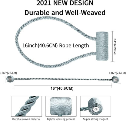 18 Inch Strong Magnetic Curtain Tiebacks, Curtain Holdbacks Modern Upgrade - Image 3