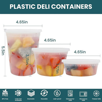 WGCC Deli Containers with Lids 48 Sets- Disposable Soup Containers 8oz - Image 5