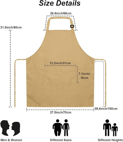 15 Pcs Adult Aprons Bulk with Pockets Adjustable Bib Chef Apron - Image 5