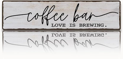 Coffee Bar Sign, Love is Brewing Signs, Retro Metal Tin Sign, Vintage Coffees by Unknown