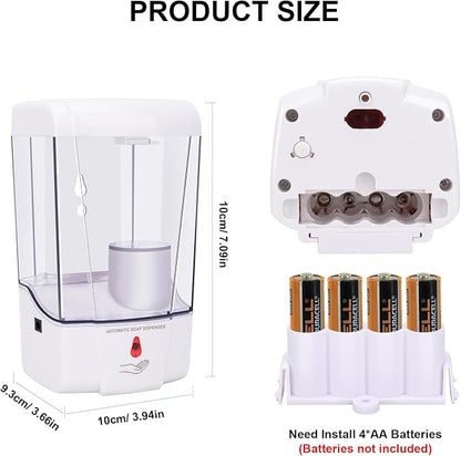 Automatic Soap Dispenser Wall Mounted: 700ml/23.7oz Commercial Hand Soap - Image 3