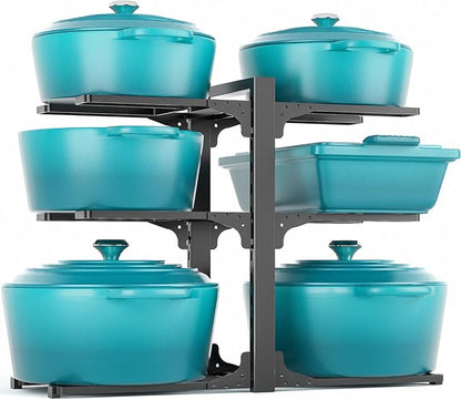 MUDEELA 6-Tier Pots and Pans Organizer under Cabinet, 13.78" Height Heavy Duty by MUDEELA