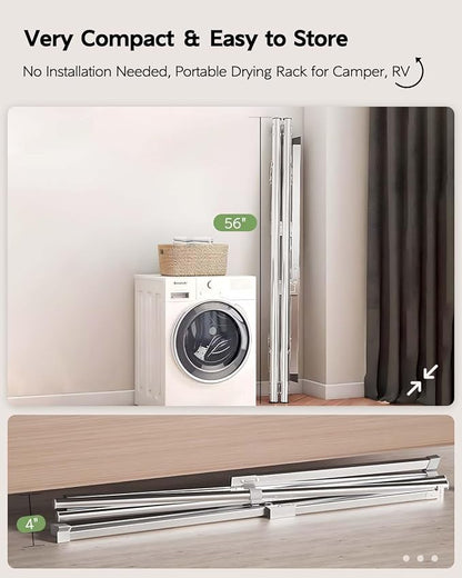 Clothes Drying Rack 95 Inches Folding Outdoor Indoor, Drying Rack Clothing - Image 3