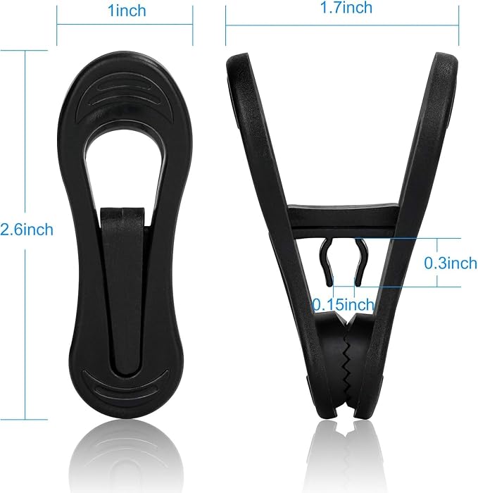 Tinfol 50pc Plastic Coat Hanger Clips - Image 3