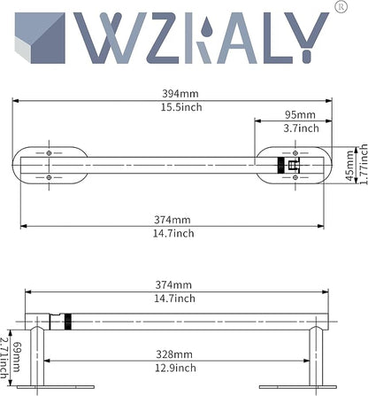 White Paper Towel Holder Under Cabinet, Self Adhesive or Wall Mounted SUS304 - Image 7