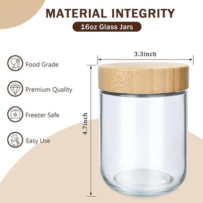 OcePor 6 Pack 16oz Glass Jars - Image 2