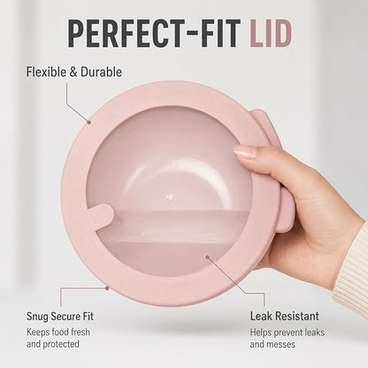 Pera Mixing Bowls with Lids Set, 8 Piece, BPA Free Nesting Kitchen Bowl Set - Image 3