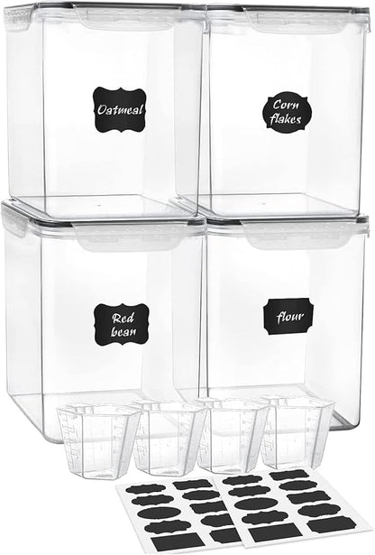 Large Food Storage Containers 5.2L, MCIRCO 4 Pieces Plastic Airtight Food - Image 3