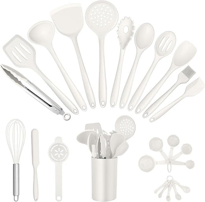 E-far Silicone Cooking Utensils Set, 25 Piece Kitchen Utensils by E-far