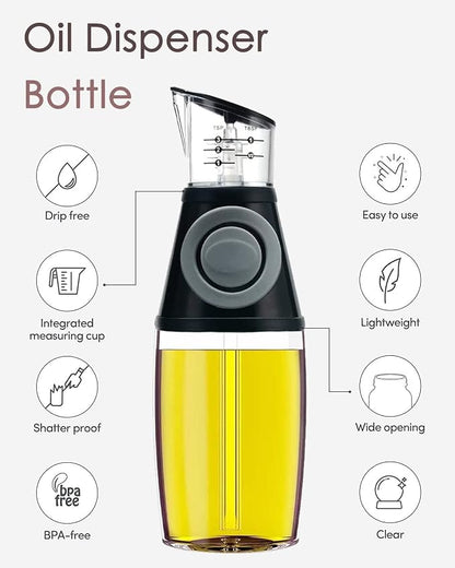 Oil Dispenser Bottle, 8.5oz Olive Oil Dispenser Oil Sprayer, Baking Frying - Image 3