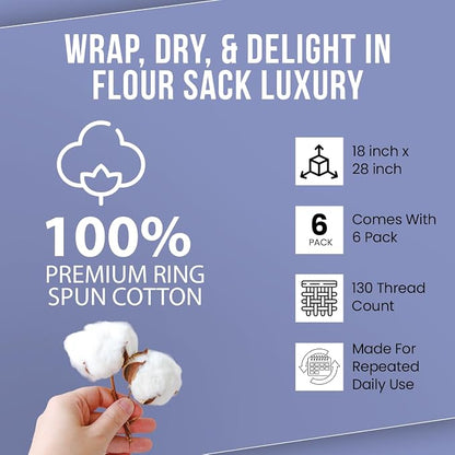 WHITEWRAP Flour Sack Towels| Tea Towel - Image 7