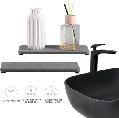 NiuYichee 2 Pcs Water Absorbing Stone Trays, Kitchen/Bathroom Sink Soap Dish - Image 4
