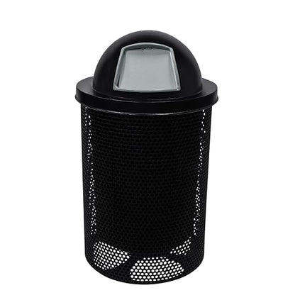 COATEDOUTDOORFURNITURE RDT-P-BLK Heavy Duty Round Trash Receptacle by CoatedOutdoorFurniture