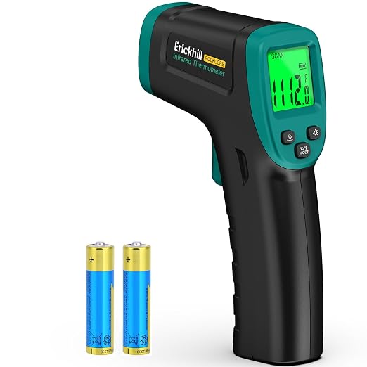 ERICKHILL ROOKCORE Infrared Thermometer -50℃~600℃ Adjustable Emissivity by ERICKHILL