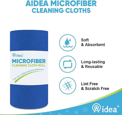 AIDEA Microfiber Cleaning Cloth Roll, Reusable Paper Towels Tear Away Cloth - Image 3