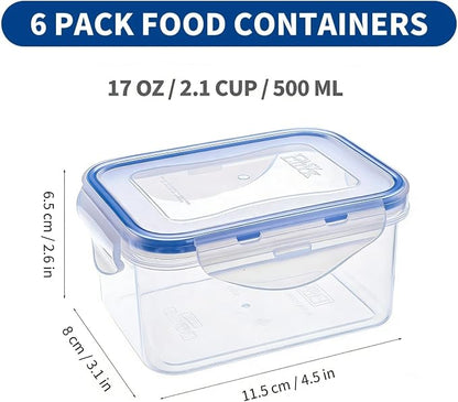KIGI Small Food Storage Containers, 4-Sided Locking Airtight Lids, BPA-Free - Image 2