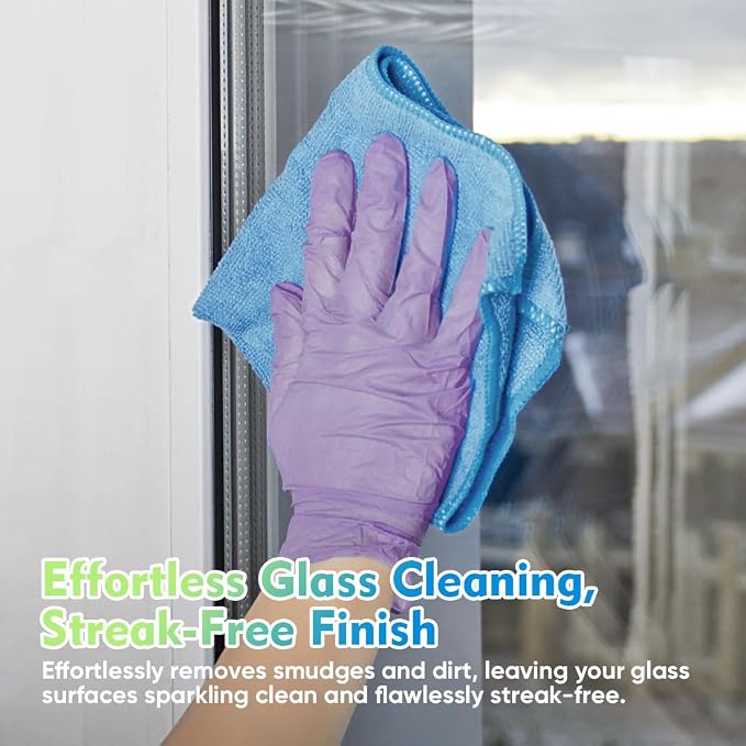 HOMEXCEL Microfiber Cleaning Cloth 6 Pack 12.5 x 12.5 inch Microfiber Towels - Image 3