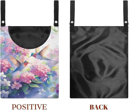 Hummingbird and Flower Clothes Pin Hanging Bag - Image 7