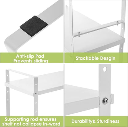 Across-Star Expandable Cabinet Shelf Organizer Rack, Stackable Kitchen Counter - Image 7