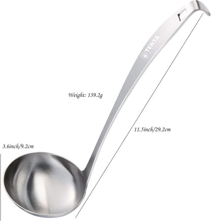 Tenta Kitchen 3oz/85ml Stainless Steel Small Soup Ladle Spoon Stainless Steel - Image 2