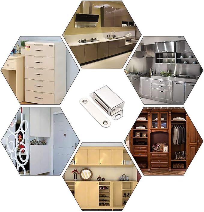 Mousike Cabinet Magnets 30lb Stainless Steel Magnetic Door Catch - Image 8