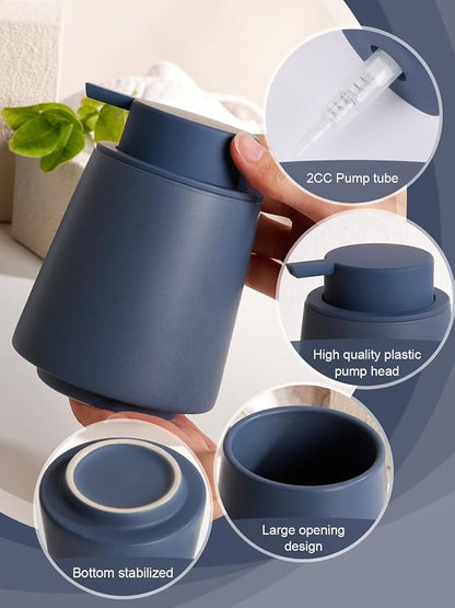 INGOFIN Ceramic Soap Dispenser, 14 oz Bathroom Hand Soap Dispenser, Liquid - Image 5