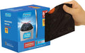 Feisco 6-7 Gallon Black Trash Bag,Medium Drawstring Garbage Bag Trash Can Liner,100 Counts,0.67 Mil