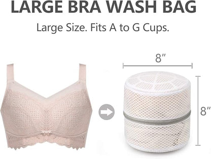 Muchfun 3Pcs Bra Wash Bags, Honeycomb Mesh Laundry Bags - Image 2