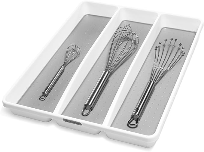 madesmart 3 Compartment Utensil Tray, Non Slip Lining, Deep Storage - Image 2