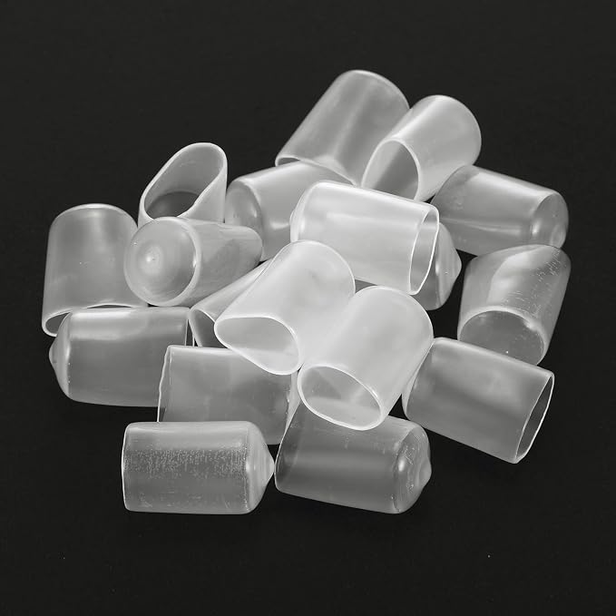uxcell 20pcs Rubber End Caps Protective Caps 17mm ID Vinyl PVC Round Tube Bolt - Image 4