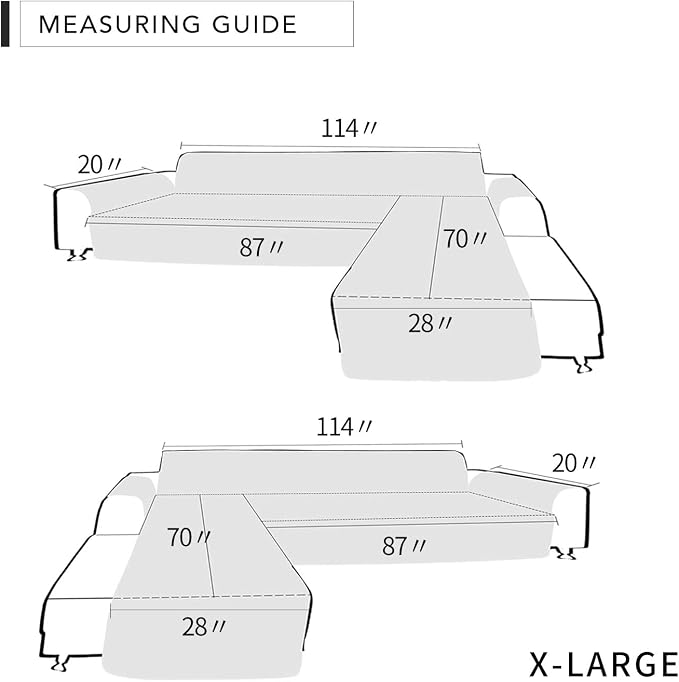 Easy-Going Sofa Slipcover L Shape Sofa Cover Sectional Couch Cover Chaise - Image 6