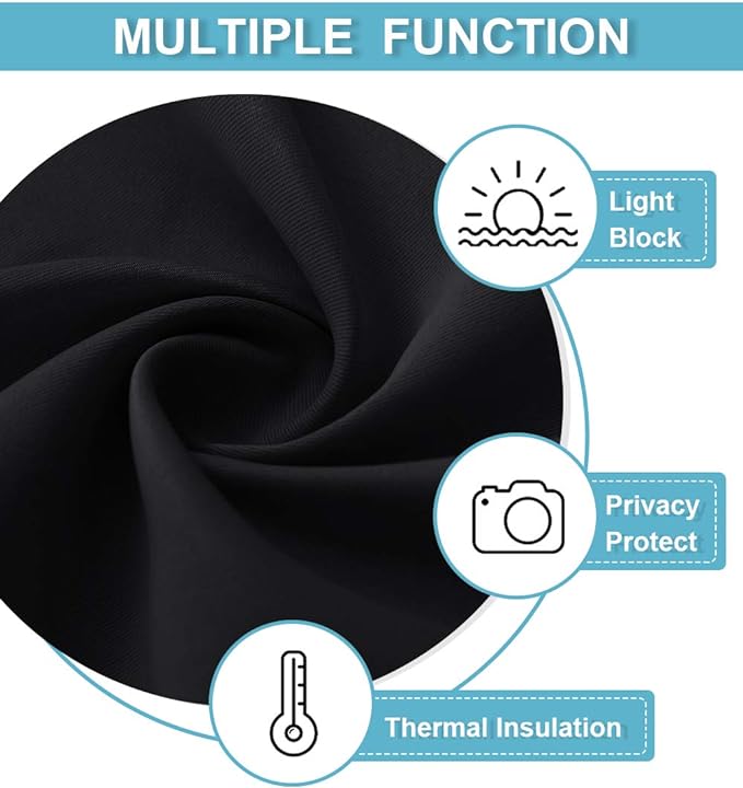 RYB HOME Blackout Curtains 63 inches Long - Image 6