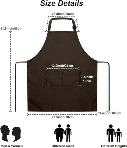 15 Pcs Adult Aprons Bulk with Pockets Adjustable Bib Chef Apron - Image 5
