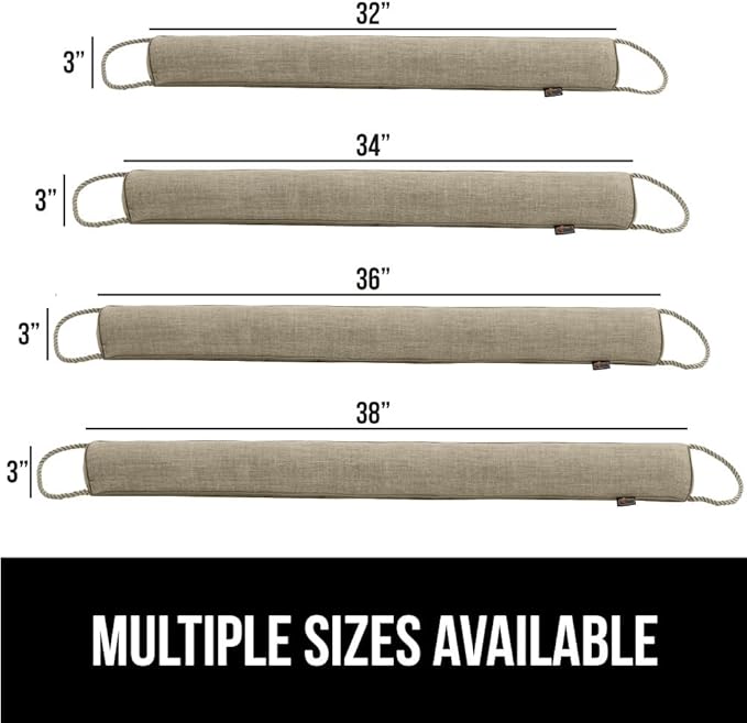 GORILLA GRIP Door Draft Stopper for Bottom of Doors, Weather Stripping Seal Blocks Hot Air, Noise, Bugs, Keeps Cold AC in, Sound Proofing Easy Install Gap Filler, Home Essentials, 32 Inch, Beige