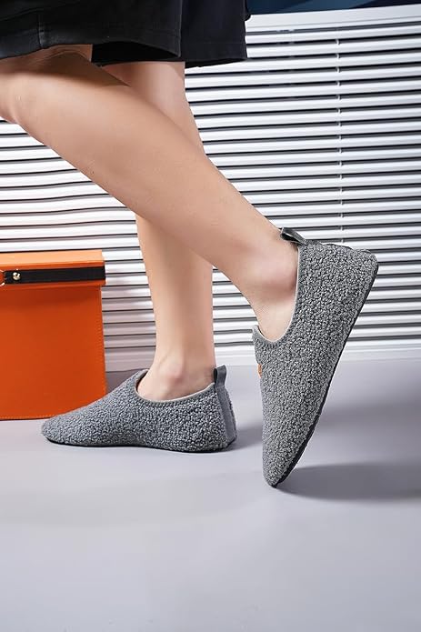 Adult Indoor House Slippers Socks Lightweight Non Slip Grip House Home Shoes - Image 5