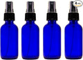 2oz Cobalt Atomizer Bottles (4 Pack) Fine Sprayer Atomizer Glass Essential Oil Bottle