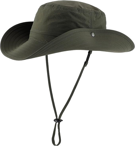 Connectyle Sun Hat for Men Women Outdoor UV Protection Safari Hat for Fishing Hiking Gardening Breathable Cowboy Hat UPF50