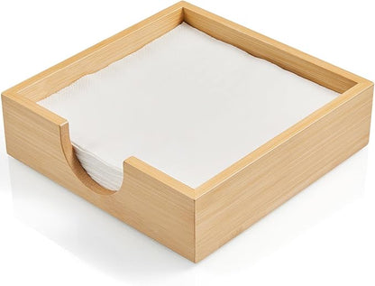 Bamboo Napkin Holder for Table, Napkins Holders For Paper Napkins, Flat Napkin by Bivvclaz