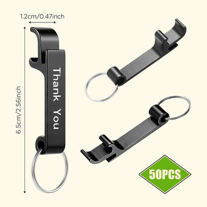 FoldTier 50 Pcs Graduation Thank You Favors Bottle Opener Keychain Bulk - Image 2