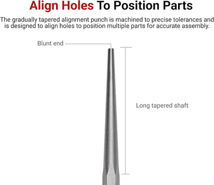 TEKTON 3/8 Inch Alignment Punch | 66179 | Made in USA - Image 2