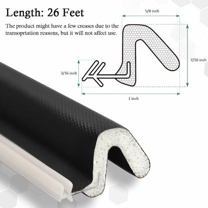 Kerf Weather Stripping Door Seal Strip 26 Ft Q Foam Door Weatherstrip Seal - Image 6