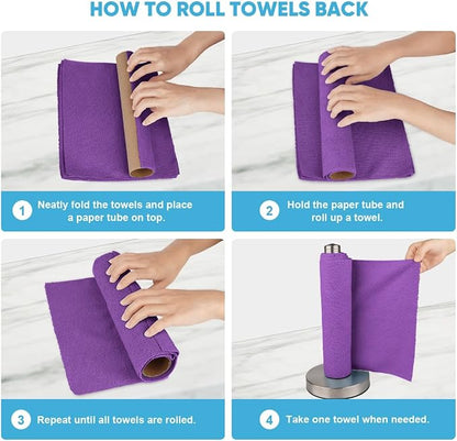 AIDEA Microfiber Cleaning Cloth Roll, Reusable Paper Towels Tear Away Cloth - Image 7