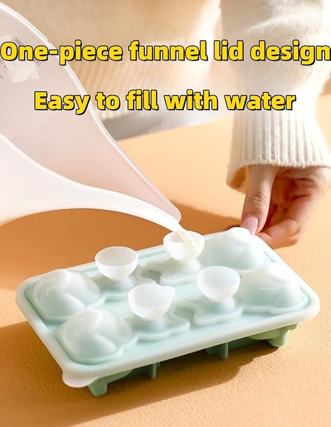 Cute 3D Cat Silicone Ice Cube Tray Mold Cartoon Animal Ice Box BPA-Free - Image 5